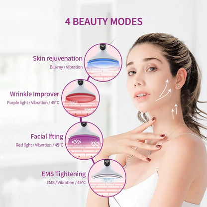 Beautify™  Device Neck & Face Wrinkle Anti Aging Skin Care Remover With LED Light and Heat Massage Therapy