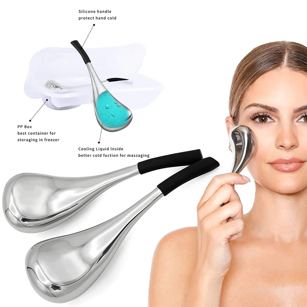 Beautify™ Cooling Spa Spoons for Facial Massage, Anti-Puffiness, and Lifting